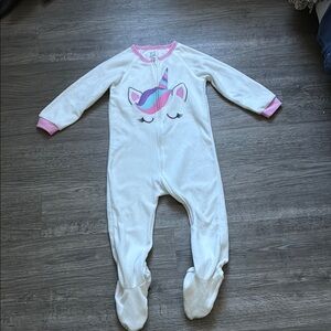 Place Kids‎ Unicorn Footie - White with Pink and Purple